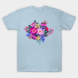 Colorful boho flower bouquet T-Shirt